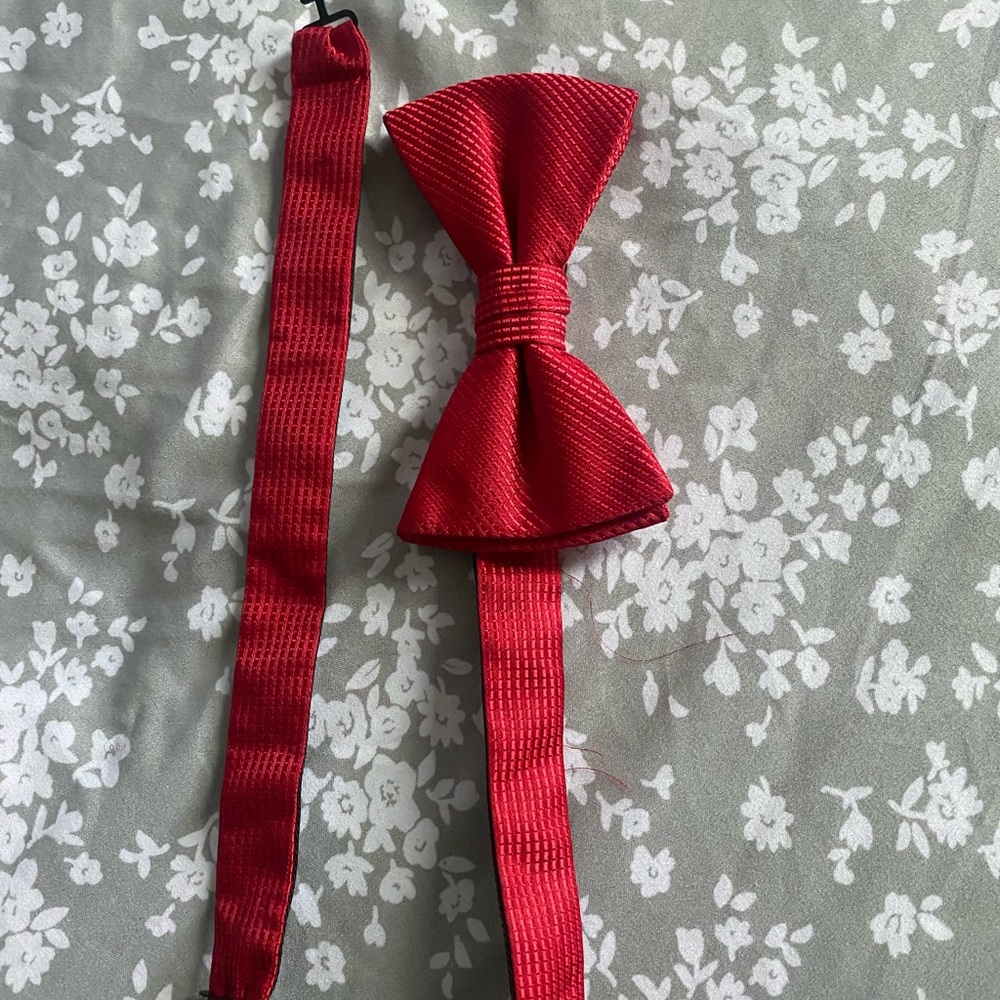 Michael Kors Black and Red Bow Tie